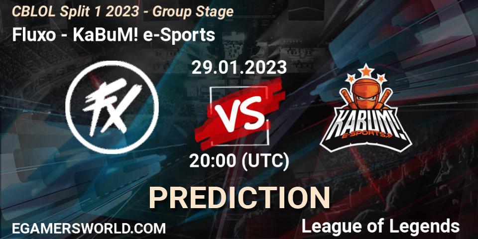 Prognose für das Spiel Fluxo VS KaBuM! e-Sports. 29.01.23. LoL - CBLOL Split 1 2023 - Group Stage
