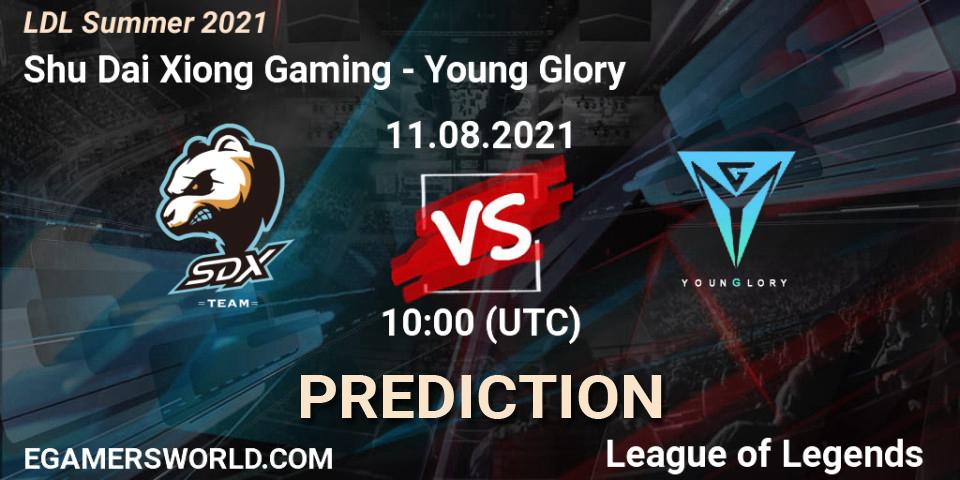 Prognose für das Spiel Shu Dai Xiong Gaming VS Young Glory. 11.08.21. LoL - LDL Summer 2021
