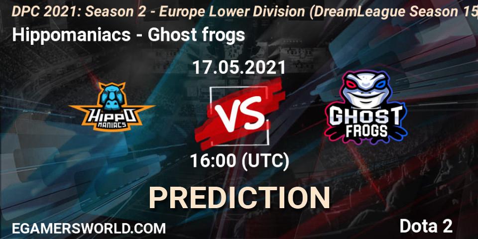 Prognose für das Spiel Hippomaniacs VS Ghost frogs. 17.05.2021 at 15:55. Dota 2 - DPC 2021: Season 2 - Europe Lower Division (DreamLeague Season 15)