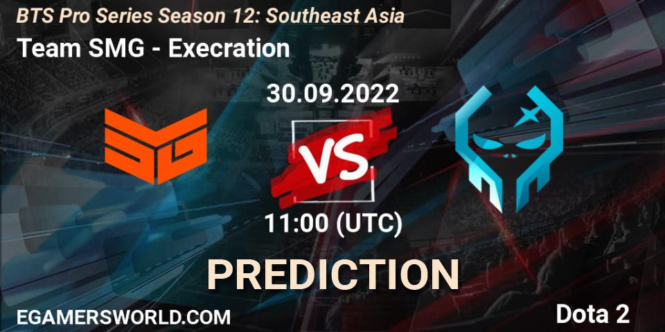 Prognose für das Spiel Team SMG VS Execration. 30.09.22. Dota 2 - BTS Pro Series Season 12: Southeast Asia