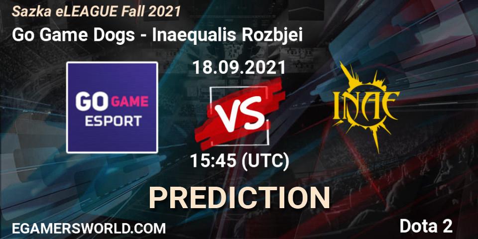 Prognose für das Spiel Go Game Dogs VS Inaequalis Rozbíječi. 18.09.21. Dota 2 - Sazka eLEAGUE Fall 2021