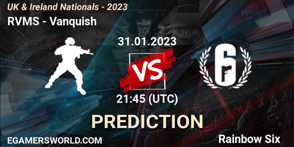 Prognose für das Spiel RVMS VS Vanquish. 31.01.2023 at 20:30. Rainbow Six - UK & Ireland Nationals - 2023