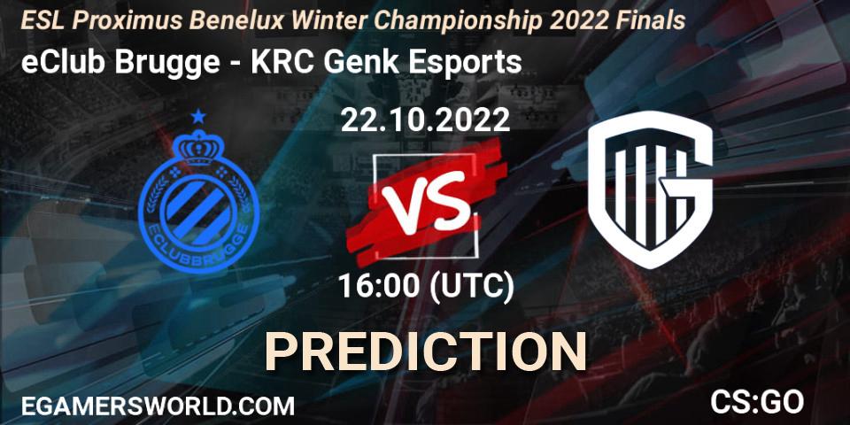 Prognose für das Spiel eClub Brugge VS KRC Genk Esports. 22.10.2022 at 16:00. Counter-Strike (CS2) - ESL Proximus Benelux Winter Championship 2022 Finals