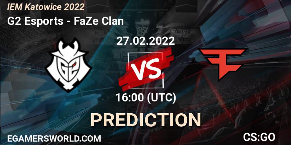 Prognose für das Spiel G2 Esports VS FaZe Clan. 27.02.22. CS2 (CS:GO) - IEM Katowice 2022