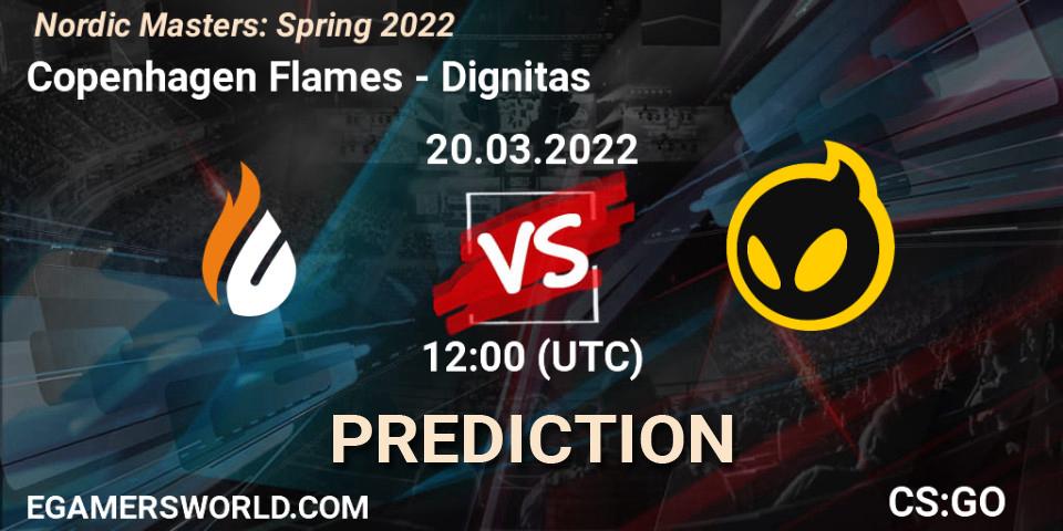 Prognose für das Spiel Copenhagen Flames VS Dignitas. 20.03.22. CS2 (CS:GO) - Nordic Masters: Spring 2022