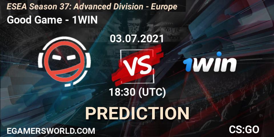 Prognose für das Spiel Good Game VS 1WIN. 02.07.21. CS2 (CS:GO) - ESEA Season 37: Advanced Division - Europe