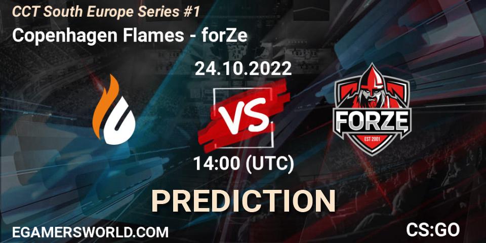 Prognose für das Spiel Copenhagen Flames VS forZe. 24.10.22. CS2 (CS:GO) - CCT South Europe Series #1