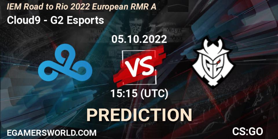 Prognose für das Spiel Cloud9 VS G2 Esports. 05.10.22. CS2 (CS:GO) - IEM Road to Rio 2022 European RMR A