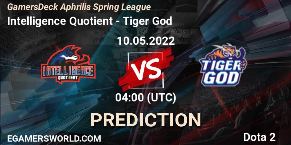 Prognose für das Spiel Intelligence Quotient VS Tiger God. 10.05.22. Dota 2 - GamersDeck Aphrilis Spring League