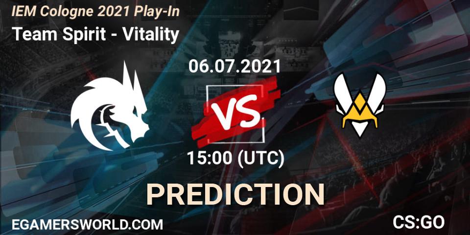 Prognose für das Spiel Team Spirit VS Vitality. 06.07.2021 at 15:15. Counter-Strike (CS2) - IEM Cologne 2021 Play-In