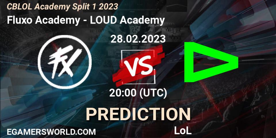 Prognose für das Spiel Fluxo Academy VS LOUD Academy. 28.02.2023 at 20:00. LoL - CBLOL Academy Split 1 2023