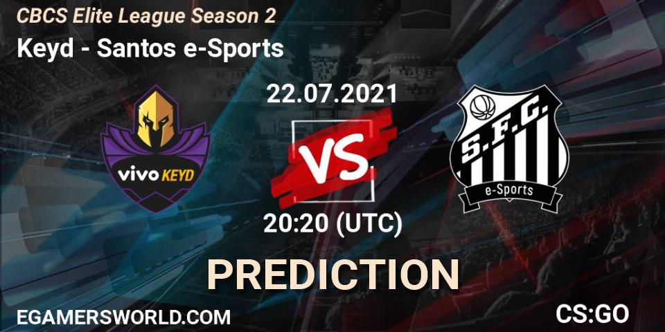 Prognose für das Spiel Keyd VS Santos e-Sports. 22.07.21. CS2 (CS:GO) - CBCS Elite League Season 2