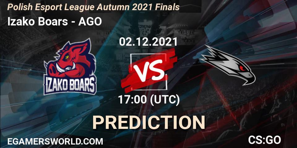 Prognose für das Spiel Izako Boars VS AGO. 02.12.21. CS2 (CS:GO) - Polska Liga Esportowa Autumn 2021: Dywizja Mistrzowska