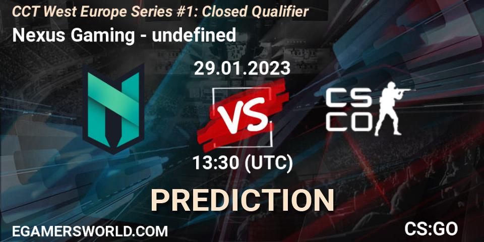 Prognose für das Spiel Nexus Gaming VS undefined. 29.01.2023 at 13:30. Counter-Strike (CS2) - CCT West Europe Series #1: Closed Qualifier