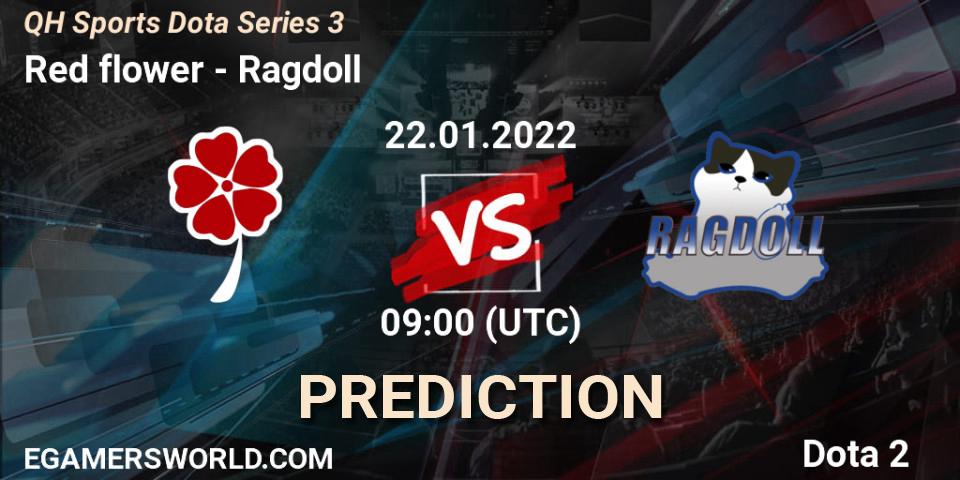 Prognose für das Spiel Red flower VS Ragdoll. 22.01.22. Dota 2 - QH Sports Dota Series 3