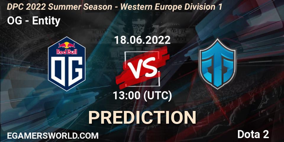 Prognose für das Spiel OG VS Entity. 18.06.22. Dota 2 - DPC WEU 2021/2022 Tour 3: Division I