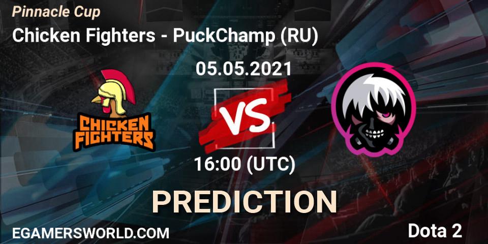 Prognose für das Spiel Chicken Fighters VS PuckChamp (RU). 05.05.2021 at 12:59. Dota 2 - Pinnacle Cup 2021 Dota 2