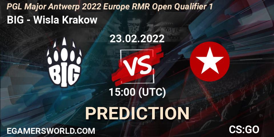 Prognose für das Spiel BIG VS Wisla Krakow. 23.02.2022 at 15:00. Counter-Strike (CS2) - PGL Major Antwerp 2022 Europe RMR Open Qualifier 1