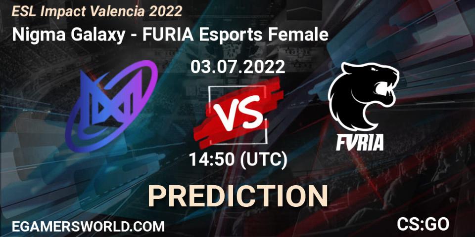 Prognose für das Spiel Galaxy Racer Female VS FURIA Esports Female. 03.07.22. CS2 (CS:GO) - ESL Impact Valencia 2022