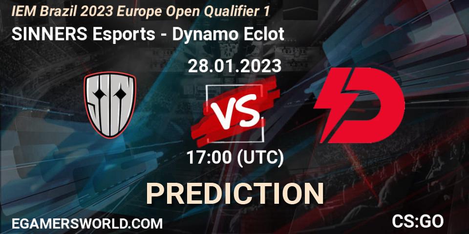Prognose für das Spiel SINNERS Esports VS Dynamo Eclot. 28.01.23. CS2 (CS:GO) - IEM Brazil Rio 2023 Europe Open Qualifier 1