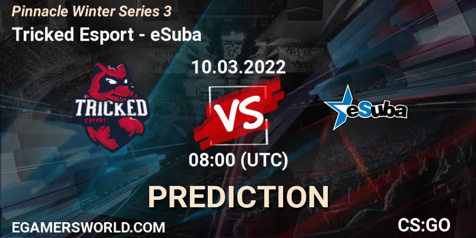 Prognose für das Spiel Tricked Esport VS eSuba. 10.03.2022 at 08:00. Counter-Strike (CS2) - Pinnacle Winter Series 3