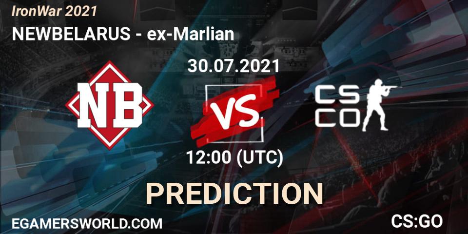 Prognose für das Spiel NEWBELARUS VS ex-Marlian. 30.07.2021 at 12:30. Counter-Strike (CS2) - IronWar