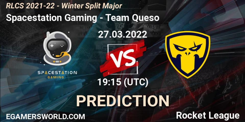 Prognose für das Spiel Spacestation Gaming VS Team Queso. 27.03.22. Rocket League - RLCS 2021-22 - Winter Split Major