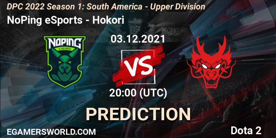 Prognose für das Spiel NoPing eSports VS Hokori. 03.12.2021 at 20:16. Dota 2 - DPC 2022 Season 1: South America - Upper Division