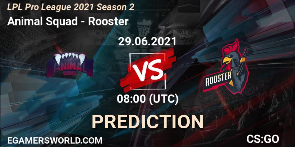 Prognose für das Spiel Animal Squad VS Rooster. 29.06.2021 at 08:00. Counter-Strike (CS2) - LPL Pro League 2021 Season 2
