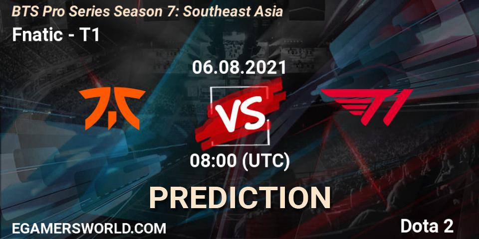 Prognose für das Spiel Fnatic VS T1. 06.08.2021 at 08:02. Dota 2 - BTS Pro Series Season 7: Southeast Asia