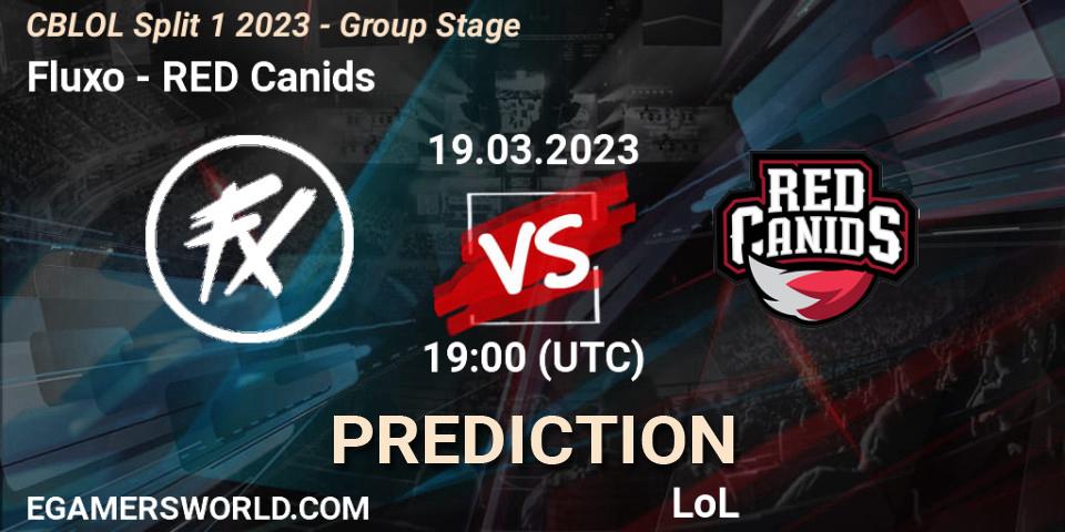 Prognose für das Spiel Fluxo VS RED Canids. 19.03.2023 at 19:00. LoL - CBLOL Split 1 2023 - Group Stage