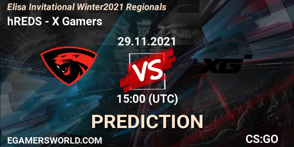 Prognose für das Spiel hREDS VS X Gamers. 29.11.21. CS2 (CS:GO) - Elisa Invitational Winter 2021 Regionals