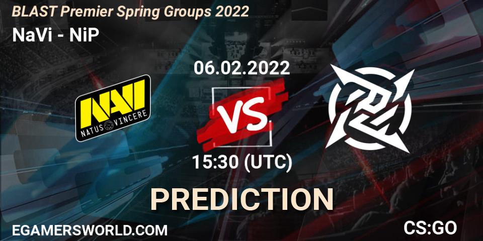 Prognose für das Spiel NaVi VS NiP. 06.02.22. CS2 (CS:GO) - BLAST Premier Spring Groups 2022