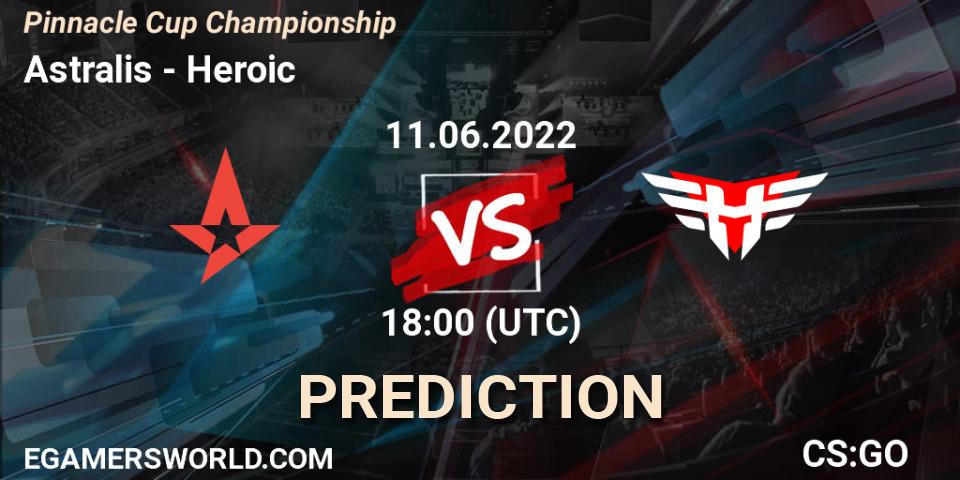 Prognose für das Spiel Astralis VS Heroic. 11.06.22. CS2 (CS:GO) - Pinnacle Cup Championship