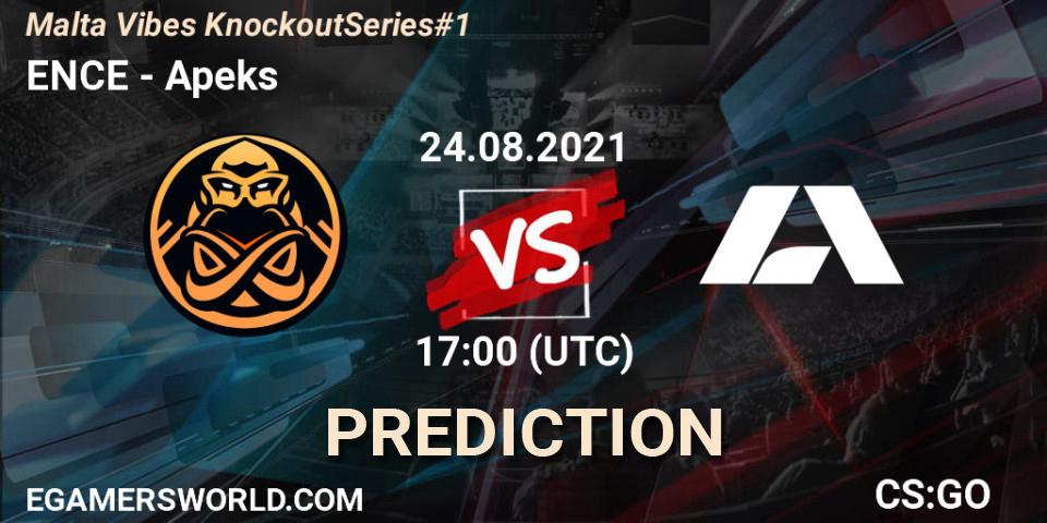 Prognose für das Spiel ENCE VS Apeks. 24.08.21. CS2 (CS:GO) - Malta Vibes Knockout Series #1