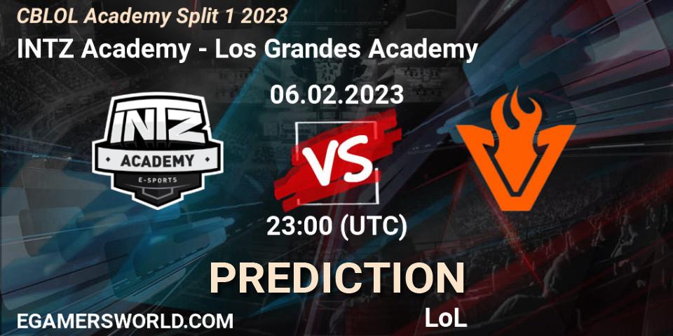 Prognose für das Spiel INTZ Academy VS Los Grandes Academy. 06.02.23. LoL - CBLOL Academy Split 1 2023
