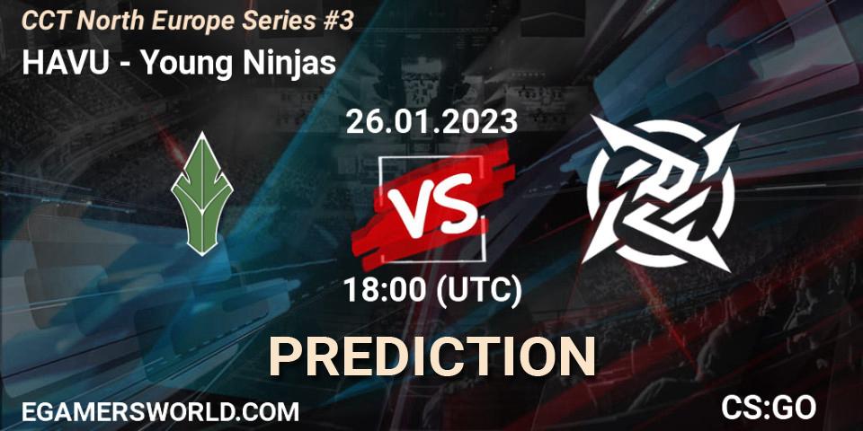 Prognose für das Spiel HAVU VS Young Ninjas. 26.01.23. CS2 (CS:GO) - CCT North Europe Series #3