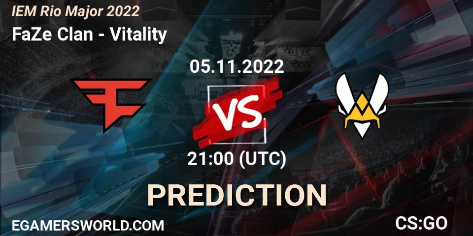 Prognose für das Spiel FaZe Clan VS Vitality. 05.11.2022 at 22:45. Counter-Strike (CS2) - IEM Rio Major 2022
