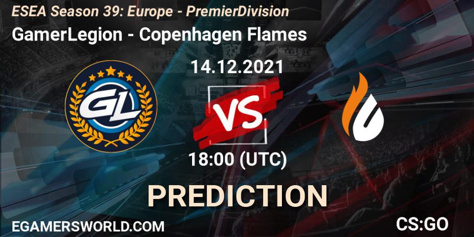Prognose für das Spiel GamerLegion VS Copenhagen Flames. 14.12.21. CS2 (CS:GO) - ESEA Season 39: Europe - Premier Division