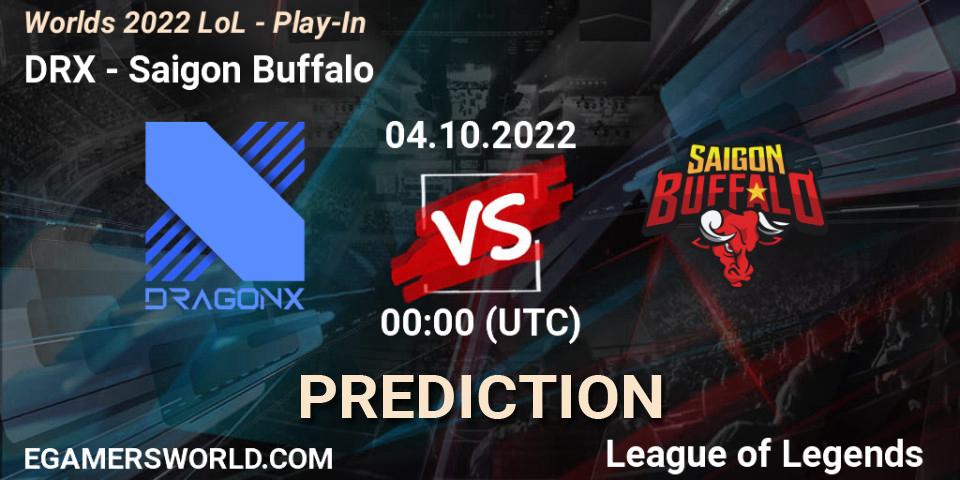 Prognose für das Spiel DRX VS Saigon Buffalo. 01.10.2022 at 01:30. LoL - Worlds 2022 LoL - Play-In