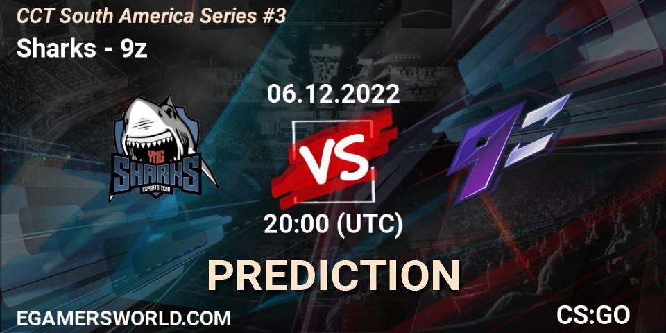Prognose für das Spiel Sharks VS 9z. 06.12.22. CS2 (CS:GO) - CCT South America Series #3