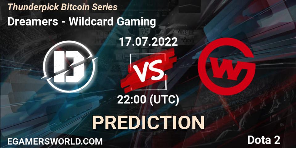 Prognose für das Spiel Dreamers VS Wildcard Gaming. 17.07.22. Dota 2 - Thunderpick Bitcoin Series