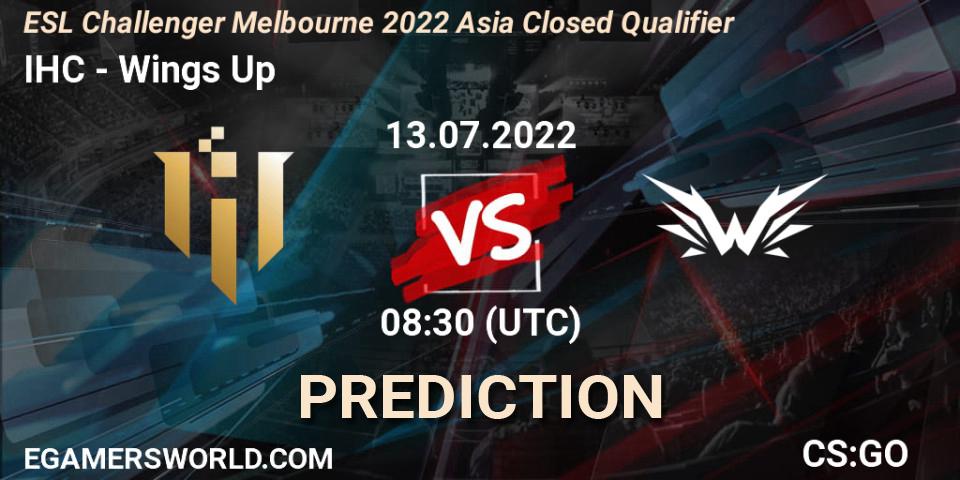 Prognose für das Spiel IHC VS Wings Up. 13.07.22. CS2 (CS:GO) - ESL Challenger Melbourne 2022 Asia Closed Qualifier