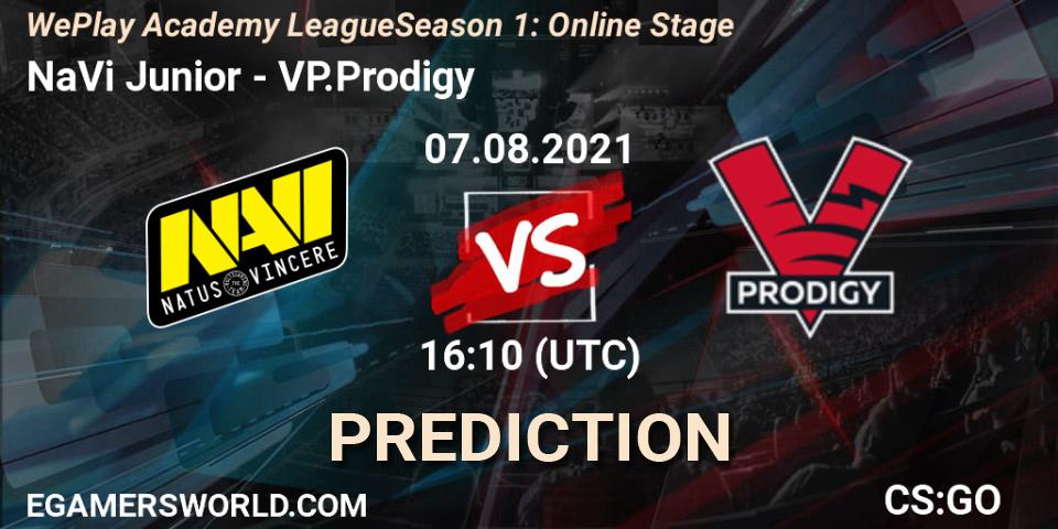 Prognose für das Spiel NaVi Junior VS VP.Prodigy. 07.08.2021 at 16:10. Counter-Strike (CS2) - WePlay Academy League Season 1: Online Stage
