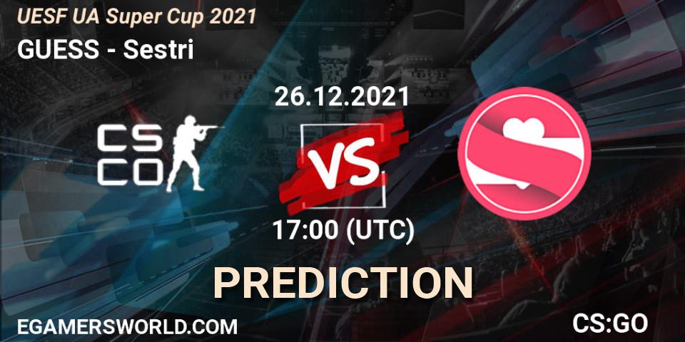 Prognose für das Spiel GUESS VS Sestri. 26.12.2021 at 17:00. Counter-Strike (CS2) - UESF Ukrainian Super Cup 2021