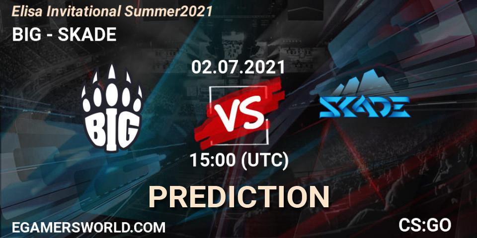 Prognose für das Spiel BIG VS SKADE. 02.07.2021 at 15:00. Counter-Strike (CS2) - Elisa Invitational Summer 2021