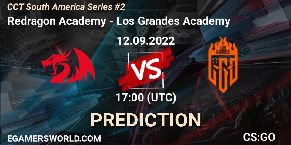 Prognose für das Spiel Redragon Academy VS Los Grandes Academy. 12.09.2022 at 17:00. Counter-Strike (CS2) - CCT South America Series #2