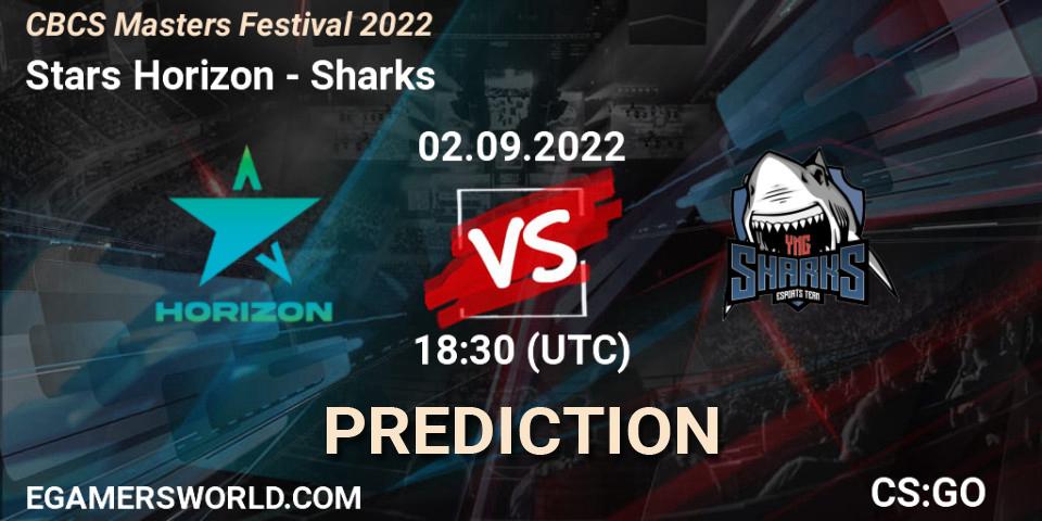Prognose für das Spiel Stars Horizon VS Sharks. 02.09.2022 at 18:45. Counter-Strike (CS2) - CBCS Masters 2022