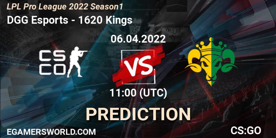 Prognose für das Spiel DGG Esports VS 1620 Kings. 06.04.2022 at 11:00. Counter-Strike (CS2) - LPL Pro League 2022 Season 1