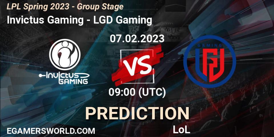 Prognose für das Spiel Invictus Gaming VS LGD Gaming. 07.02.23. LoL - LPL Spring 2023 - Group Stage